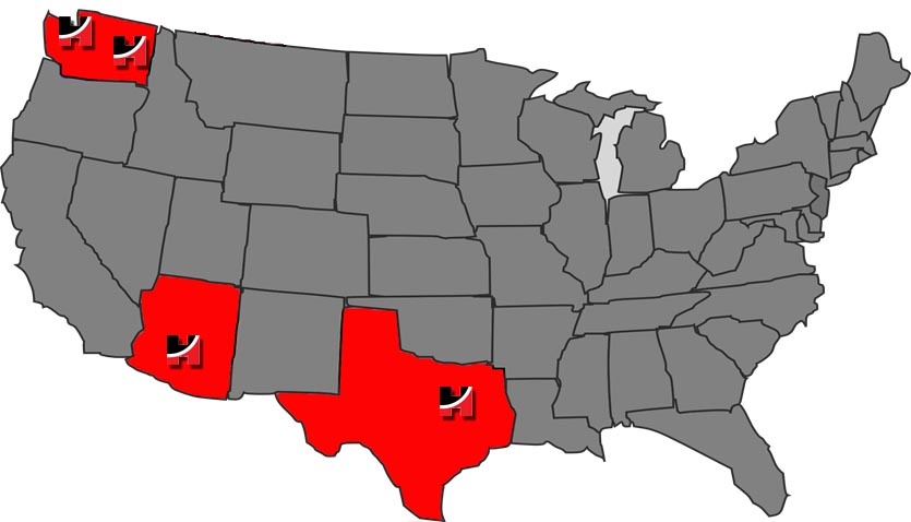 United States location map